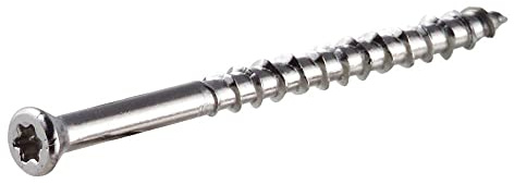 Simpson Strong Tie T07225WPB 7 x 2-1/4 Trim Head Star Drive Hardwood Decking Screws 316 Stainless Steel - 1750 per Package
