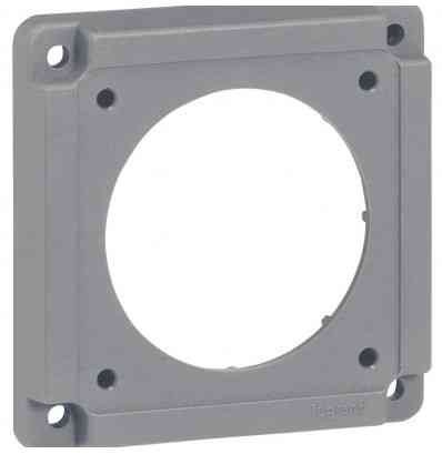 Plaque adaptation Hypra pour fixation de prises sur les coffrets de prises