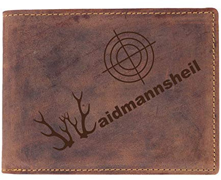 Greenburry Vintage Forest WMH01 Leder Waidmannsheil Geldbörse braun