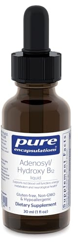 Pure Encapsulations Adenosyl/Hydroxy B12 Liquid 30 mL - Supports Energy Metabolism & Neurological Health* - for Brain Support* - Gluten Free - Vegan - 1 Fl Oz