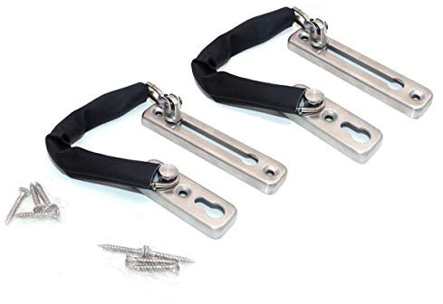 NUZAMAS 2 de serrure de chaîne en acier inoxydable, sécurité de serrure de porte secondaire, limiteur de porte avant, restricteur de porte extérieure, acier inoxydable solide renforcé