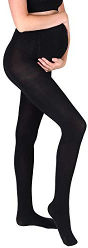 MAMSY MAMSYCollants de Grossesse 100den Opaque, Noir, M