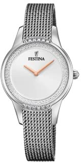 Festina Damen Analog Quarz Uhr mit Edelstahl Armband F20494/1