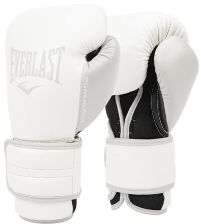 Everlast Unisex – Erwachsene Powerlock 2r Glove Handschuhe, Weiß, 12oz EU