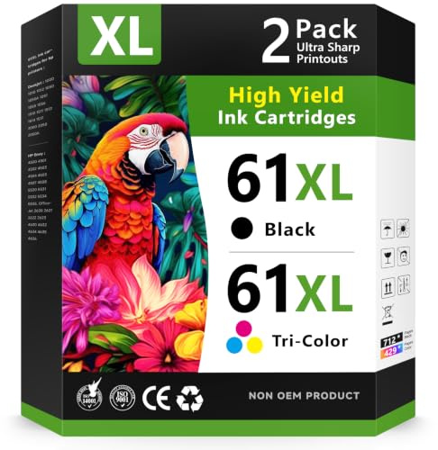 61XL 61 Ink Cartridge for HP Printers Replacement for HP Ink 61 XL Combo