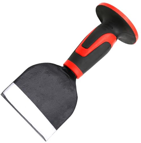 WEDO Burin de Maçon Plat,Burin Professionnel Acier Au carbone,8×16×55mm,Burin de Maçon Pointu avec Antidérapante Poignée