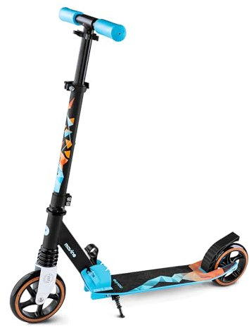 Movino Vibe Roller Für Kinder Scooter Kinderroller Cityroller Kickscooter Faltbar Höhenverstellbar 5 Bis 12 Jahre Blau Orange