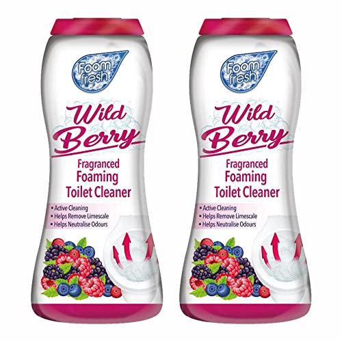 M1SS 2 x 370G Wild Berry Foaming Toilet Cleaner Amazing Fragrance Deep Cleaning Action Powder Cleaning Foam and Extra Freshness Toilet Cleaner (Wild Berry)