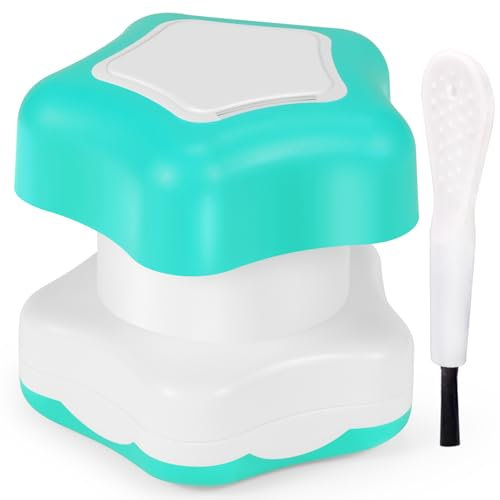 Pill Crusher Grinder Fine Powder Extremely Fine, Cleaning Brush (Cyan)