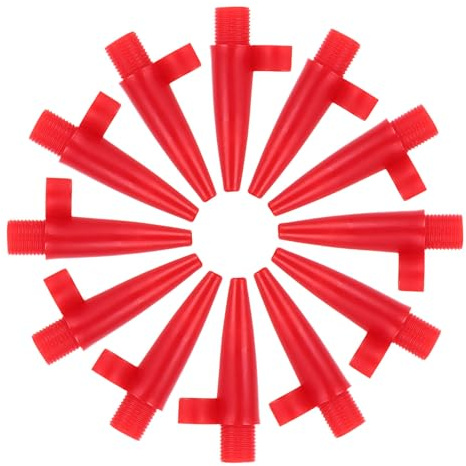 Yardwe 20 Pezzi Ugello per Pompa ad Aria in Plastica Rossa Compatibile Palloni Giocattolo e Palloncini Accessorio Pratico e Portatile per Gonfiabili