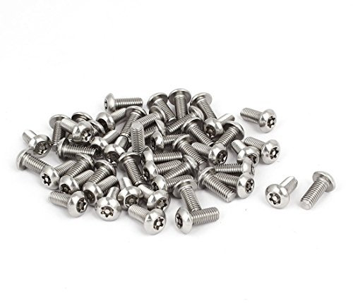 sourcing map 50 Stück M5x12mm 304 Edelstahl Torx Schrauben Sicherheit Tamper Proof Schrauben DE de