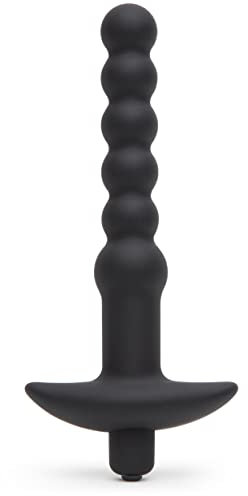 Lovehoney Smooth Mover Black Silicone Beaded Anal Vibrator - 10 Function - 5 inch
