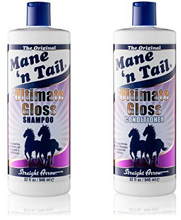 Mane 'n Tail Ultimate Gloss Combo Set (32 Oz) – Shampoo & Conditioner for Ultimate Shine, Volume, and Softness for Horses' Coat, Mane & Tail