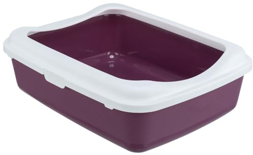 Trixie Katzentoilette Classic mit Rand 37 x 15 x 47 cm Bordeaux/Weiß Toiletten