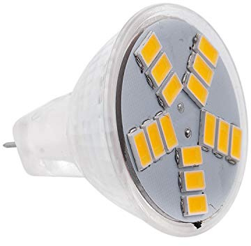 Nicfaky 7W MR11 GU4 600LM LED ampoule lampe 15 5630SMD blanche chaude