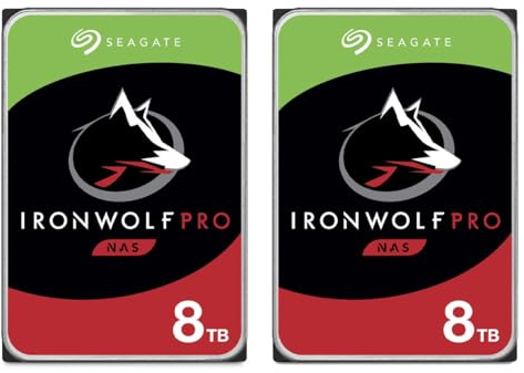 Seagate IronWolf Pro SATA III 3.5 Internal NAS Hard Drive, 2-Pack - 8TB