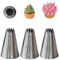 3 Pcs 4B Large Icing Piping Nozzles,4B Open Star Cake Decorating Tip
