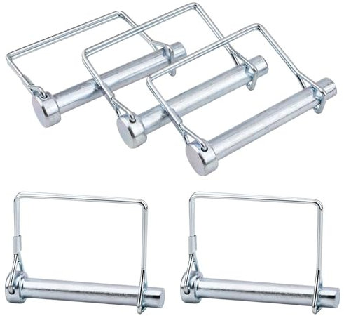 Rohrklappsplinte, 5 Stück Rechteck Karbonstahl Sicherungssplint, Einen Splint, Einen Splinte 12mm Klappsplint, Sicherungsstift mit quadratischem Schaft, für Zapfhecken, Anhängerkupplungen und Garten