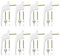 APACALI 8 Pack Window Handles for UPVC Windows, UPVC Window Handles with 43mm Spindle Length, Double Glazed Window Handle, Window Handle Replacement for Indoor and Outdoor Window, White