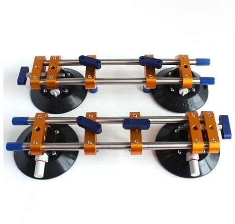 2 unidades de niveladores de juntas sin costuras for piedra, manuales, de goma, con ventosa de 6 pulgadas for losas de cuarzo y granito. Fuerte capacidad de adsorción(Model B)