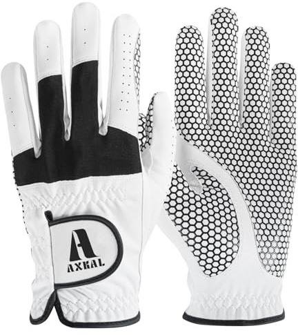 AXKAL Golf Glove Men Ultra-Grip 1 Pack, Premium All-Weather Breathable Golf Glove for Left Right Hand, Elegant Non-Slip Design for Enhanced Control Available in S M ML L XL (L, Left)