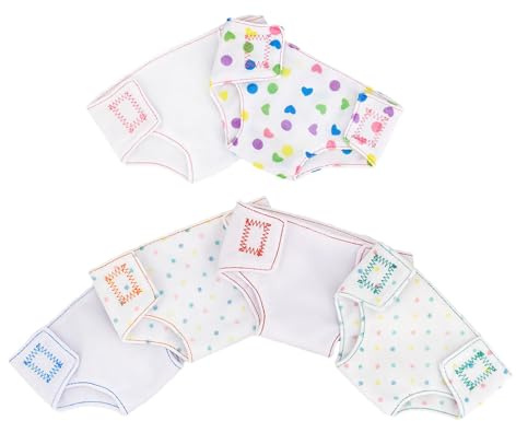 Hemobllo 6pezzi Pannolini Per Bambole Accessori Resistente Lavabile e Riutilizzabile Per Giochi Di Vestizione