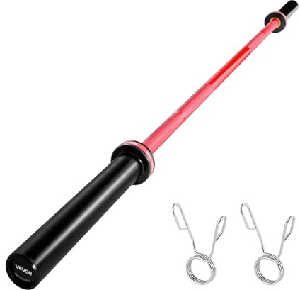 VEVOR Bilanciere 1800 mm, per Piastre da 50 mm, Bilanciere con Impugnatura Zigrinata per Allenamento della Forza, Sollevamento Pesi, Stacco da Terra, Distensione su Panca, Capacità 317 kg