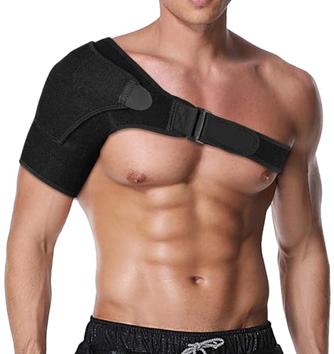 MENUY Épaulière réglable, support d'épaule pour hommes et femmes, bandage pour le bras supérieur, support d'épaule en néoprène respirant, support d'épaule pour luxation, entraînement et blessures