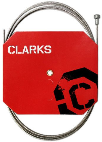 Clarks Stainless Steel Brake Wire - 2000mm Universal Steel Brake Cable for Front and Rear Brakes for Mountain Bikes (MTB), Hybrid and Road Bikes, Silver/Red
