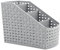 Fai Top Aufbewahrungskorb, Kosmetik Box, Organizer, Kunststoff, Aufbewahrungsbox für Schreibtisch, Büro, Schlafzimmer, Arbeitsplatte, Zuhause, Plastik, grau, 4 Grid