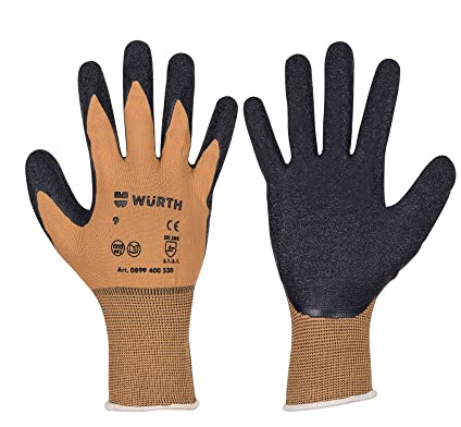 Würth mechanic's gloves, assembly gloves, size 10, item no. 0899400531, size 9, item no. 0899400530, size 8 item no. 0899400529