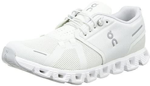 On Men's Cloud 5 Sneakers, Ice/White, 9.5
