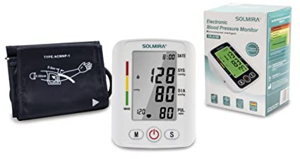 SOLMIRA - Tensiómetro de Brazo Digital RAK268, Automático, 2 Usuarios x 99 Mediciones, Indicador OMS, Pantalla Grande, Brazalete Ajustable 22-32cm, USB Tipo C o Pilas, Blanco