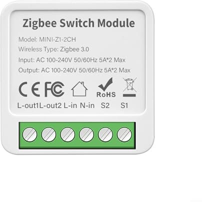 Smart Light Dimmer Switch, Zig-Bee for TUYA Smart Switch Module 10A 2/3/4 Gang 2-way Control Module for Home Automation Module(Two-way breakers)