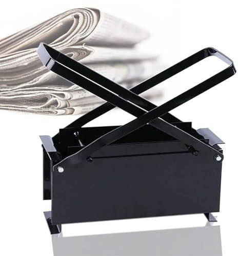 brick press Newspaper Clumping Press, Brick Briquette Machine Paper Log Fire Free Eco Recycle Newspaper Fuel Block for Heating Fire Stove Home Tool
