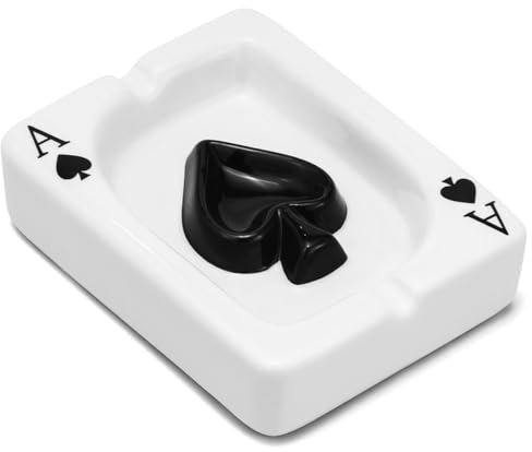 Ace of Spades Ashtray - Cool Garden Ashtray for Inside Decor, Gifts for Men