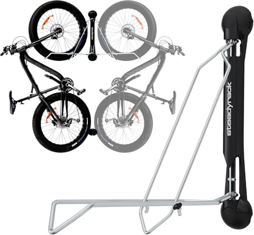 Steadyrack Soporte para Bicicleta Rack Vertical para Bicicletas de Llantas Anchas. Montaje de Pared Fácil para Almacenaje de Bicicletas en Garaje, Solución de Almacenaje para Llantas de 5 de Ancho