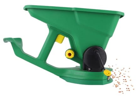 Kavolet Esparcidor de Mano de 1,5 l Manual pequeño sembrador, máquina de fertilización de Campo, Multiusos, para Jardines, viveros, césped, Granjas pequeñas, Ajuste de cantidad de 5 Niveles