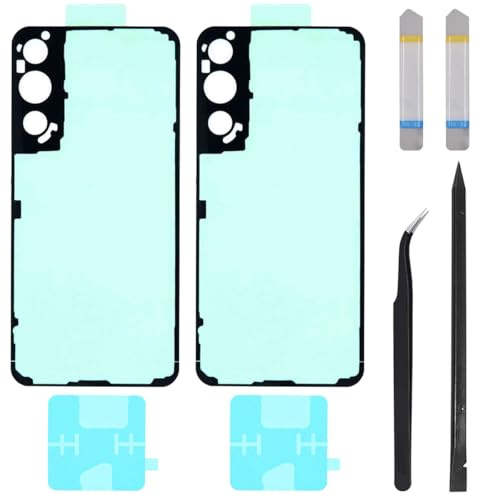 ZHUROUPU Bakbatteri dörrskydd självhäftande tejp för Samsung Galaxy S22 5G SM-S901B, batteriskydd vattentät film självhäftande för Samsung Galaxy S22 SM-S901U S901W med batteri lim och verktyg (2 st)