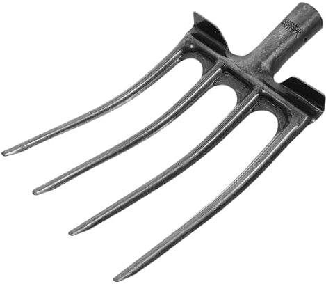 Forca Per Terreno Sciolto Forcone Nero Testina Sostitutiva Durafork Rastrello Per Letame Equino Letame Di Cavallo Forchetta Per Frutta e Rastrello Stretto Silver Acciaio BESPORTBLE