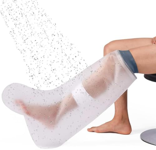 JAWUZ 1 Pieza Protector escayola pierna adulto, Protector estanco, Funda protectora venda