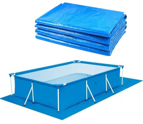 Pool Bodenplane, Faltbare Rechteckige PoolBodenmatte für Rahmenpools & aufblasbaren Pool, Wasserdichter Schwimmbad Bodenschutz für Aufstellpools (200 * 300cm/78.74 * 118.11in)