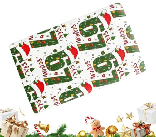 Mimoqk Julpapper - tjocka släta festliga dekorationer 2 stycken, julpapper | för familjekontor fest semester födelsedag firande skapande