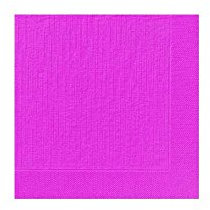 Duni Dinner-Servietten 4lagig Tissue geprägt Uni fuchsia, 40 x 40 cm, 50 Stück