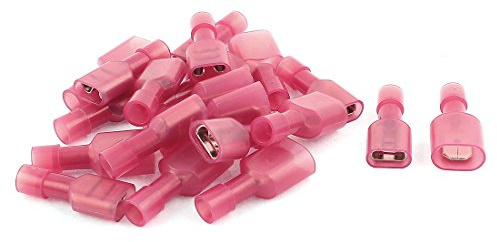 sourcing map 10par AWG22-16 Kit Conectores de Terminal Aislados de Pala Hembra Macho de Crimpado Engastado