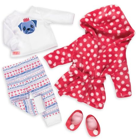 Our Generation – 18-inch Doll Clothes – Pajama Outfit – Hooded Bathrobe – Pretend Play – Toys For Kids Ages 3 And Up – Snuggle Up