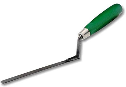 Stalco Truelle à joint 12 mm Acier inoxydable Manche bois verni Vert et Marron Moderne