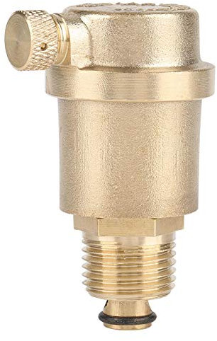 Fishlor Automatisches Entlüftungsventil, DN15 G1/2 Messing, für Solarwarmwasserbereiter und Druckentlastung