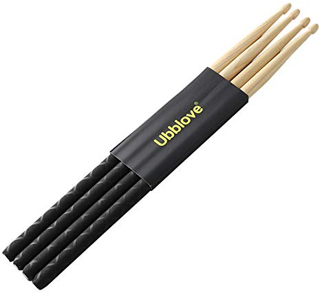 Ubblove Drumsticks 5A 2 pairs with ANTI-SLIP Handles for Drum Light Durable Wooden Drum 2 Pair Drum Sticks for Kids Adults Musical Instrument Percussion Accessories