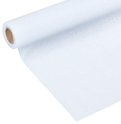 Shelf Liner Silicone Shelf Liners for Kitchen Cabinets Non-Adhesive Non-Slip Waterproof Cabinet Liner Drawer Liner Refrigerator Liners Durable & Reusable (12 Inch x 10 FT, Translucent-White)